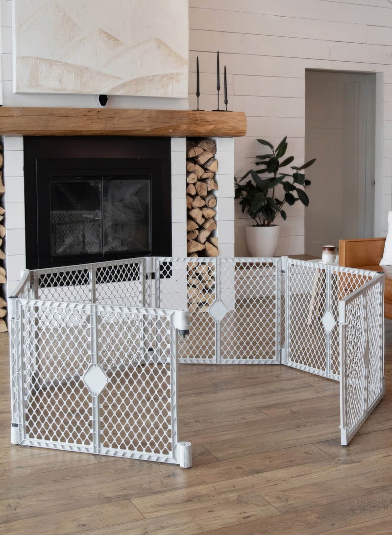 6-Panel Baby Play Yard is easy to set up, providing a safe play area anywhere. It is freestanding for added convenience - Image 5