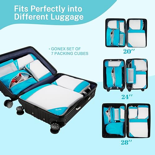 Gonex Compression Packing Cubes, Gonex Extensible Storage Mesh Bags Organizers - Image 5