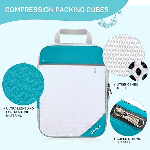 Gonex Compression Packing Cubes, Gonex Extensible Storage Mesh Bags Organizers - Image 3