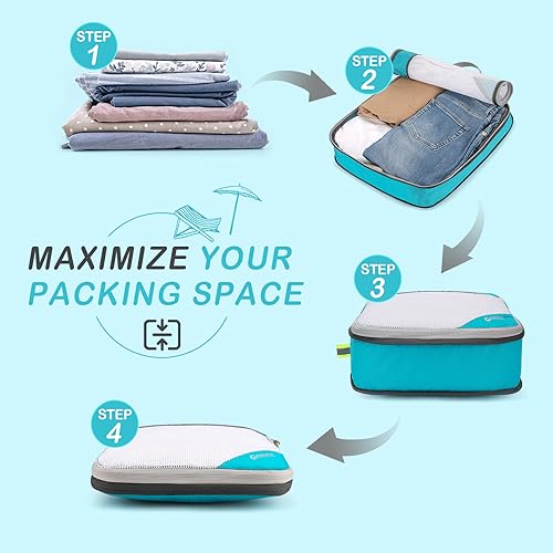 Gonex Compression Packing Cubes, Gonex Extensible Storage Mesh Bags Organizers - Image 2