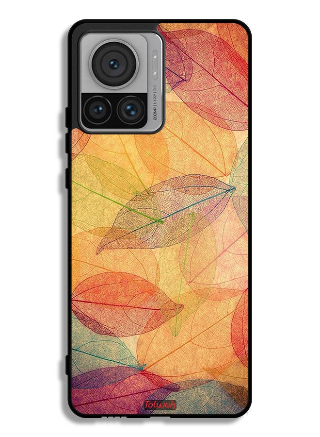 Tolwak Motorola Edge 30 Ultra Protective Case Cover Leaves Abstract Digital Art - Image 1