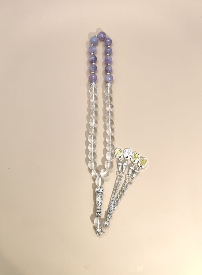 موجود التصميم الأصلي/33 خرزة صلاة من الكريستال الطبيعي/تسبيح/10 ملم - Image 4