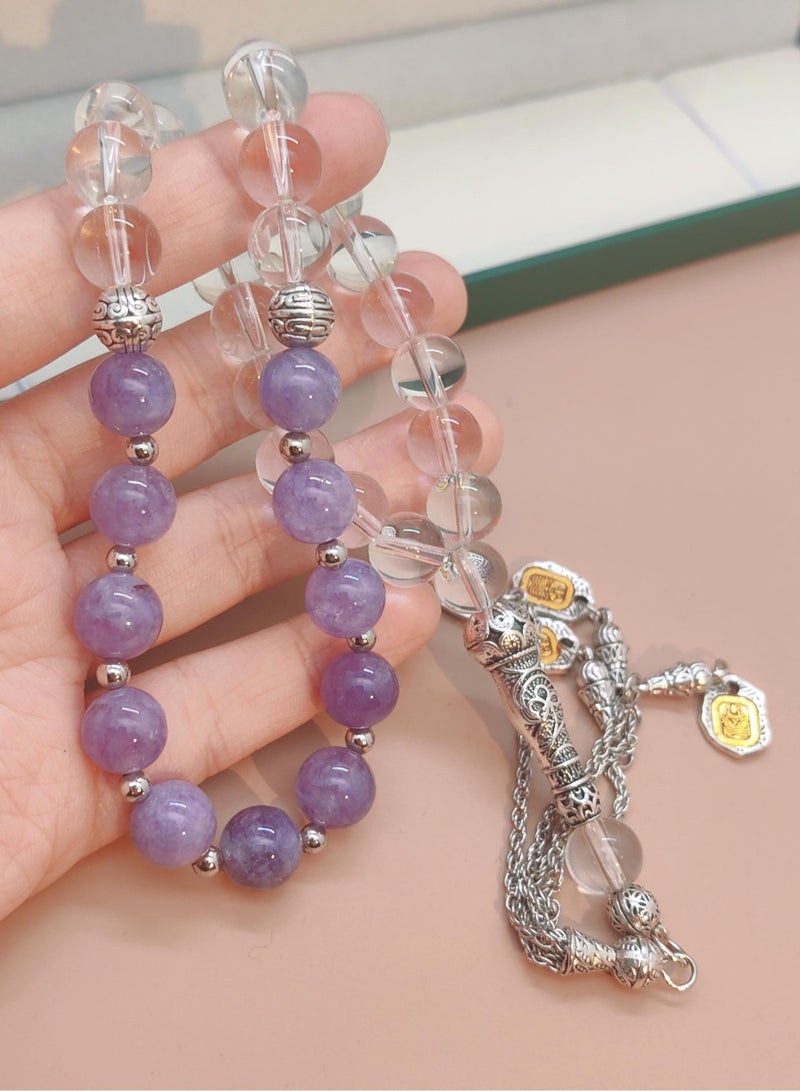 موجود التصميم الأصلي/33 خرزة صلاة من الكريستال الطبيعي/تسبيح/10 ملم - Image 5