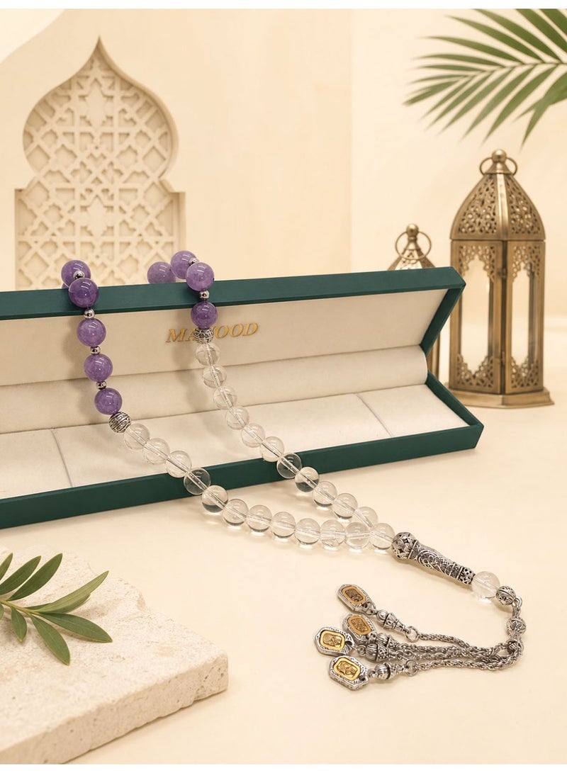 موجود التصميم الأصلي/33 خرزة صلاة من الكريستال الطبيعي/تسبيح/10 ملم - Image 3