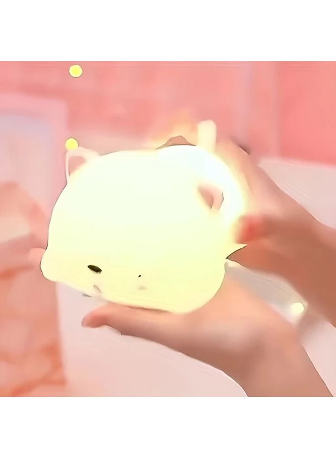 Rechargeable LED Cute Kitten Night Light Cartoon Cat Doll Child Birthday Gift Toy - Image 4