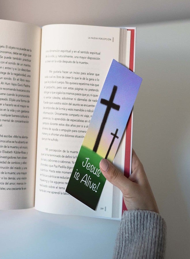 Logos Trading Post Children and Youth Bookmark, Easter, Jesus is Alive (Calvary), Matthew 28:6, Pack of 25, Handouts for Classroom, Sunday School, and Bible Study - Image 5