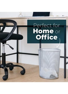 VIO 2 Pack Large Mesh Trash Cans Waste Basket Garbage Bin Lightweight Sturdy Round Mesh Trash Bin Recycling Can for Desk Bedroom Home Room Office 6 Gallon Size  - Image 2