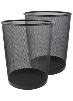 VIO 2 Pack Large Mesh Trash Cans Waste Basket Garbage Bin Lightweight Sturdy Round Mesh Trash Bin Recycling Can for Desk Bedroom Home Room Office 6 Gallon Size  - Image 1