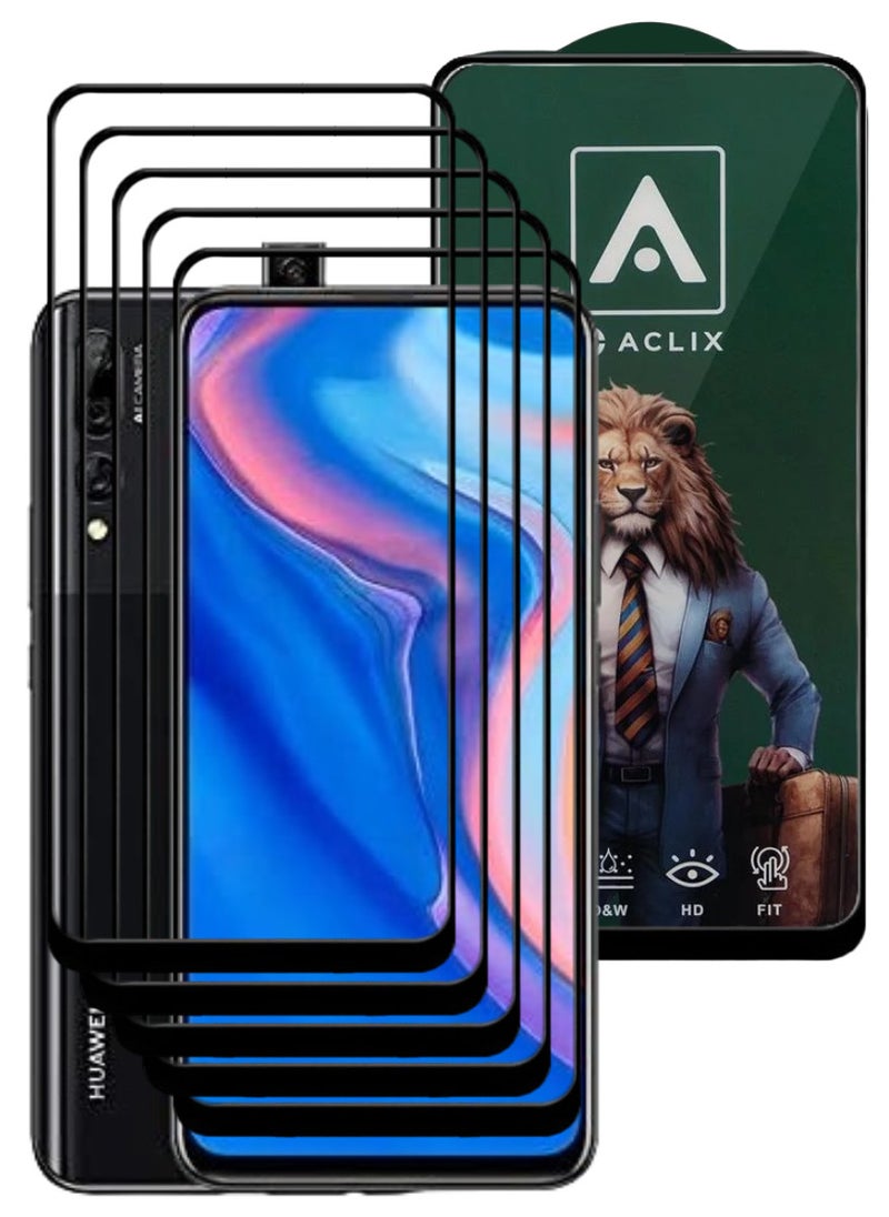 ACLIX 5 Pieces Antistatic ESD Dustproof Premium Quality High Definition Tempered Glass Screen Protector Designed For Huawei Y9 Prime (2019) - Image 1