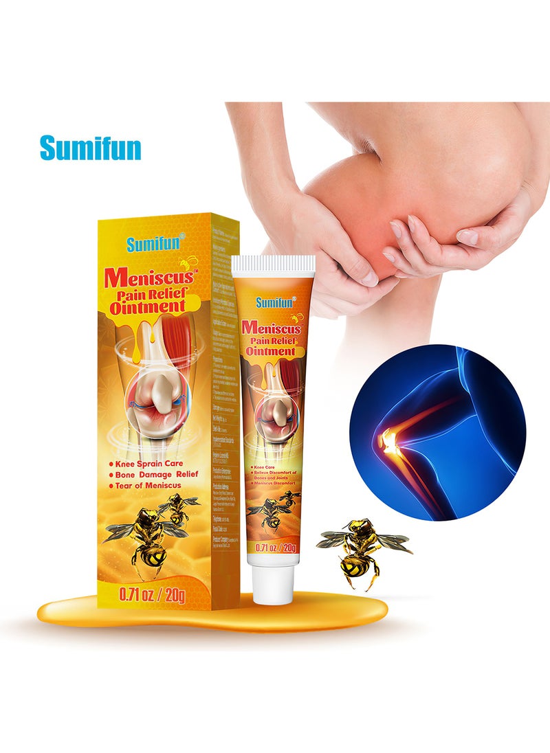 Sumifun Meniscus Pain Relief Ointment, Bee Venom Cream for Joint Shoulders Neck Waist and Legs, Propolis Professional Gel, Relieve Discomfort of Bones and Joints 20g  - Image 1