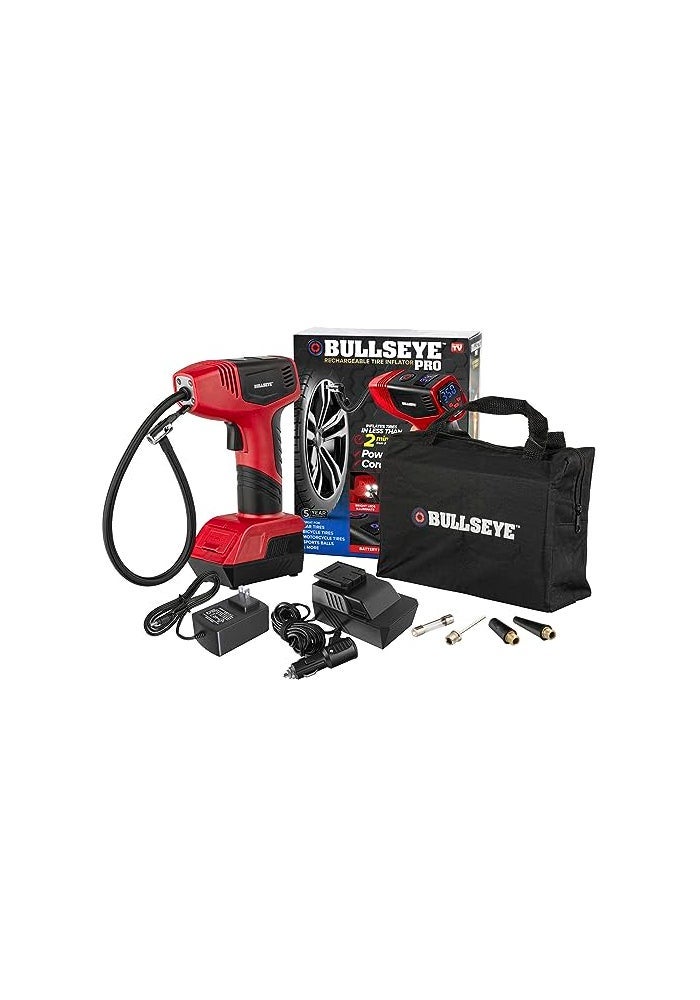 EMSON Bullseye Pro Digital Tire Inflator - Rechargeable Air Compressor with LED Lights - Image 1