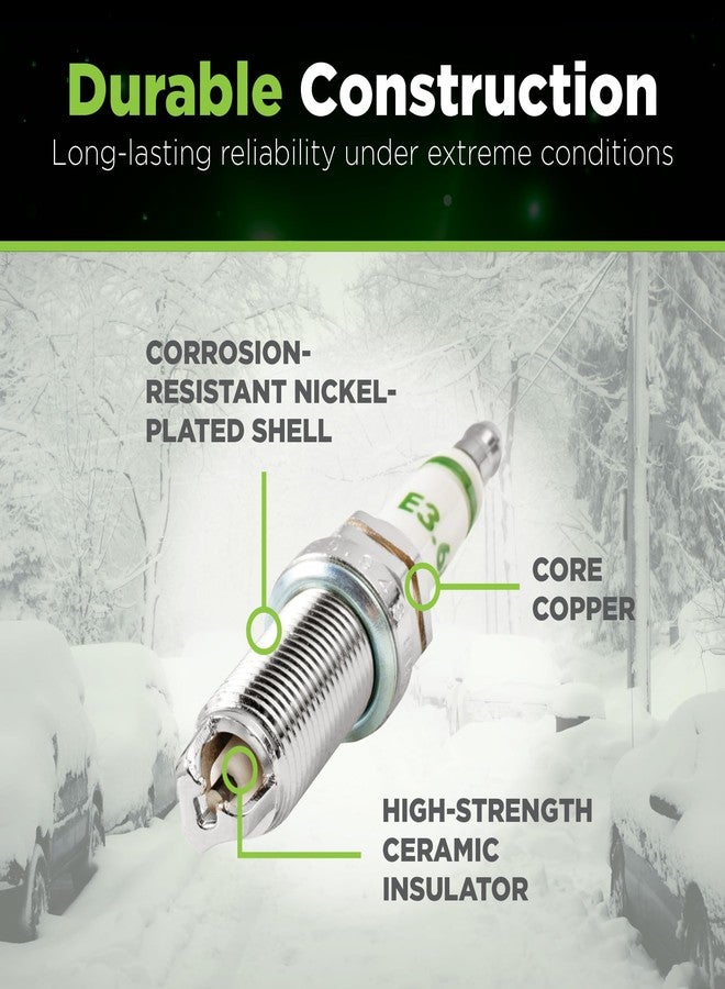 E3 شمعات إشعال E3 E3.68 عالية الجودة للسيارات، مزودة بتقنية DiamondFIRE لمحركات هيمي، 14 مم، طول 1.000 بوصة، مقعد مانع للتسرب، عبوة من قطعة واحدة - Image 3
