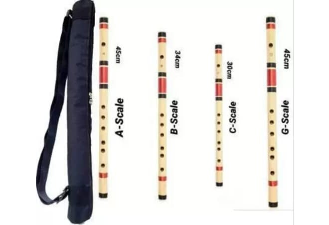 Set of A-Scale, B-Scale, C-Scale & G-Scale Bamboo Flute With Bag Bamboo Flute (43