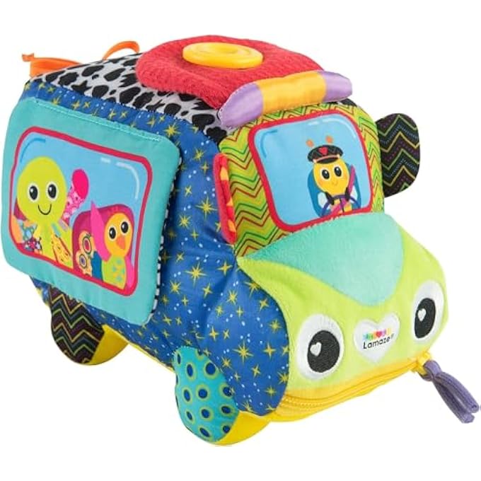 FREDDIE’S ACTIVITY BUS – MULTI-ACTIVITY BABY TOY WITH CRINKLES, SHAPES, AND TACTILE PLAY – SOFT VEHICLE TOY FOR INFANTS - Image 1
