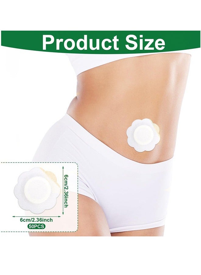 Generic 50pcs Castor Oil Pack Wrap for Belly Button, Self-Adhesive High Water Absorption Castor Oil Belly Button Wrap Waterproof Oil-Proof Castor Oil Pack Wrap Oil Not Included  - Image 2