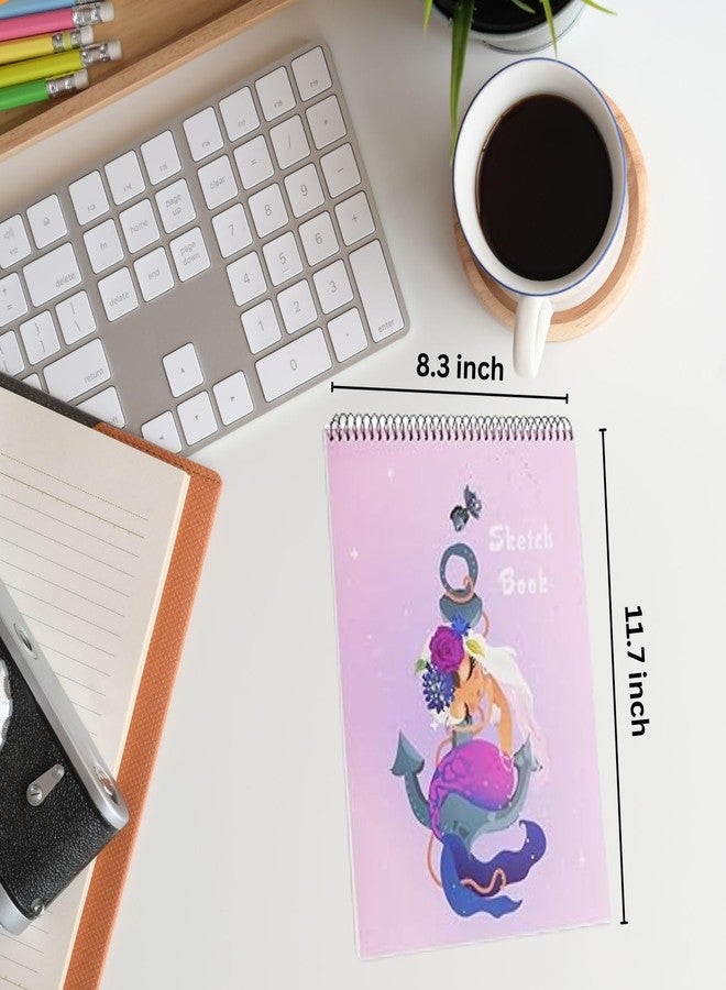 Mr. Pen Mr Pen Cute Mermaid Sketch Book A4 Size, Spiral Bound Sketchpad, Sketching and Drawing Paper, 100 Pages, 100 GSM, (8.3 x 11.7 inches) (Design 7) - Image 2