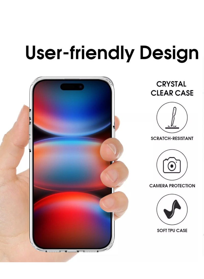 Waldic Apple iPhone 17 Pro Premium Case | Premium Silicone Case Cover Designed for Apple iPhone 17 Pro   | Apple iPhone 17 Pro   Case Camera and Drop Protection Thin Protective Back Cover Case for Apple iPhone 17 Pro - Clear - Image 4