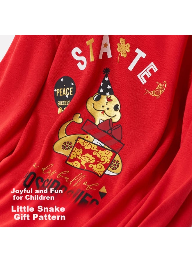 Aimer kids Aimer Kids Warm Underwear Red Gift Box Girls' Zodiac Year Little Warm Heater Medium Warm Socks Underwear Girls 150 - Image 2