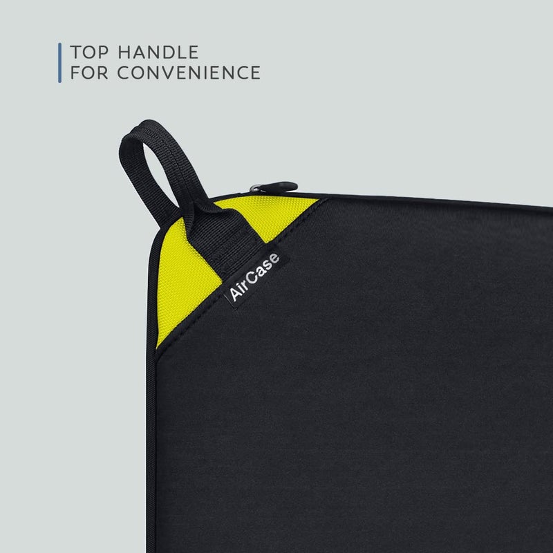 AirCase Neoprene Tablet Sleeve Bag/Case/Cover fits 11.6-Inch, 12.5-Inch Laptop/Tablet, for Samsung/Ipad/Oppo/Realme/Xiaomi/Redmi Pad, Oneplus Pad Tablets, with Fleece Inside (Black) - Image 2