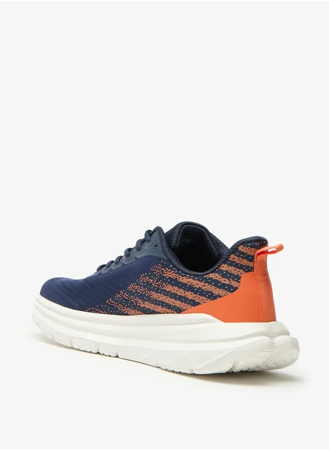 Dash Colourblock Sports Shoes with Lace-up Closure