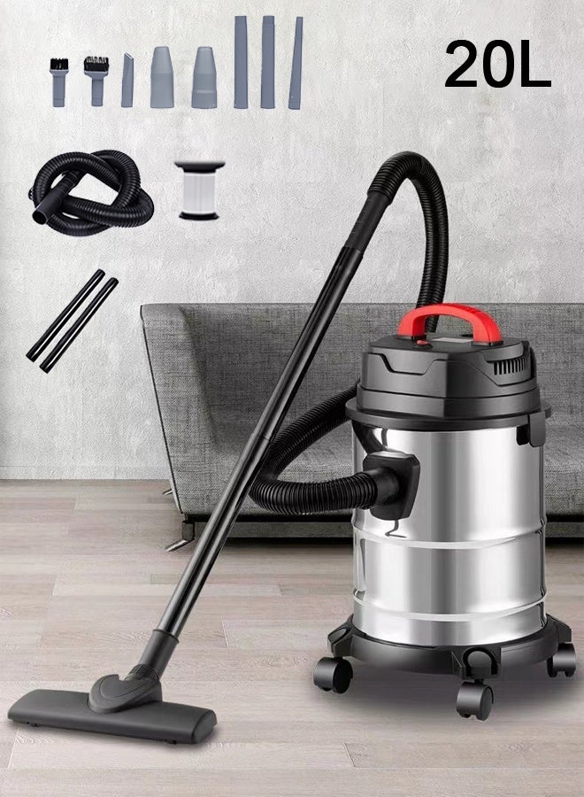 Bolivia's Drum Vacuum Cleaner 20L Dust Bag Capacity With Dust Indicator, Dry And Air Blow Function And Low Noise Operation 20 L 1500 W Powerful Motor - Image 1