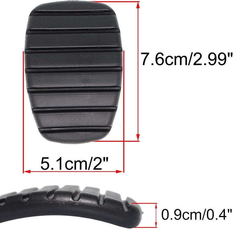 Wivplex Car Brake Clutch Foot Pedal Pad Cover Set - Image 2