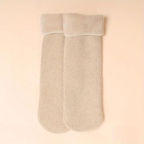 WKLOUYHE Mens Wool Socks Heavy Thick Socks Thermal Fuzzy Warm Comfort Crew Winter Socks For Women_Free Size(Pack Of 06,Multicolour) - Image 3