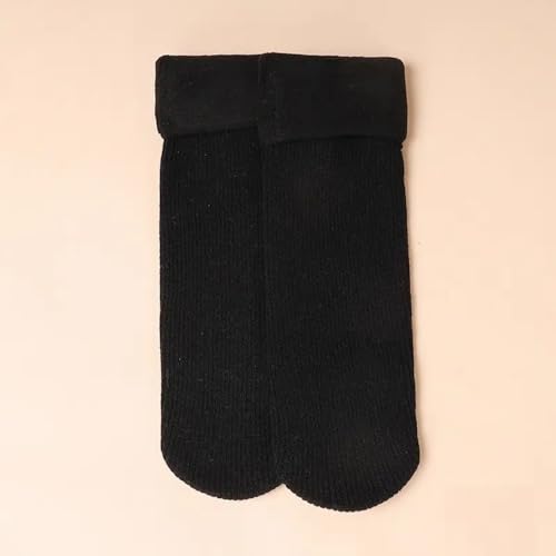 WKLOUYHE Mens Wool Socks Heavy Thick Socks Thermal Fuzzy Warm Comfort Crew Winter Socks For Women_Free Size(Pack Of 06,Multicolour) - Image 2