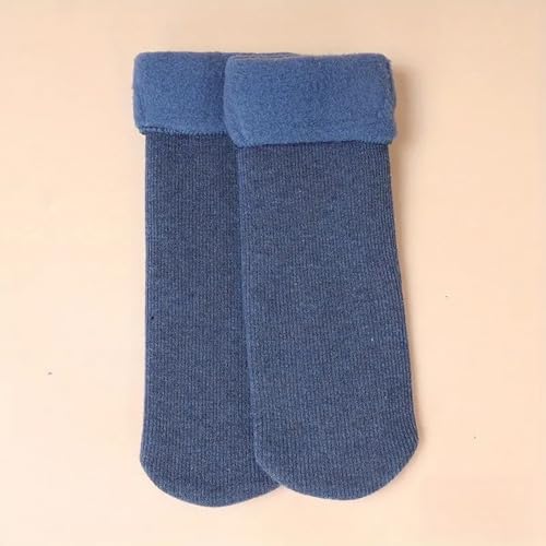 WKLOUYHE Mens Wool Socks Heavy Thick Socks Thermal Fuzzy Warm Comfort Crew Winter Socks For Women_Free Size(Pack Of 06,Multicolour) - Image 5
