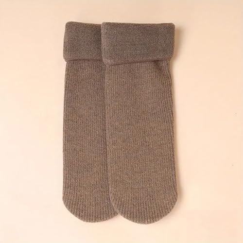 WKLOUYHE Mens Wool Socks Heavy Thick Socks Thermal Fuzzy Warm Comfort Crew Winter Socks For Women_Free Size(Pack Of 06,Multicolour) - Image 4