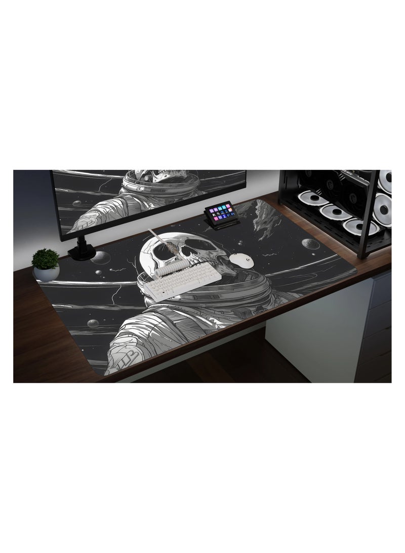 YASA GAME Extended Large Gaming Mouse Pad 120 X 60 cm XXL Full Desk Art style & Mousepad Non-Slip Rubber Base Big Keyboard Mat with Stitched Edges water resist for Gaming from Yasa ( SkullScape ) - Image 5