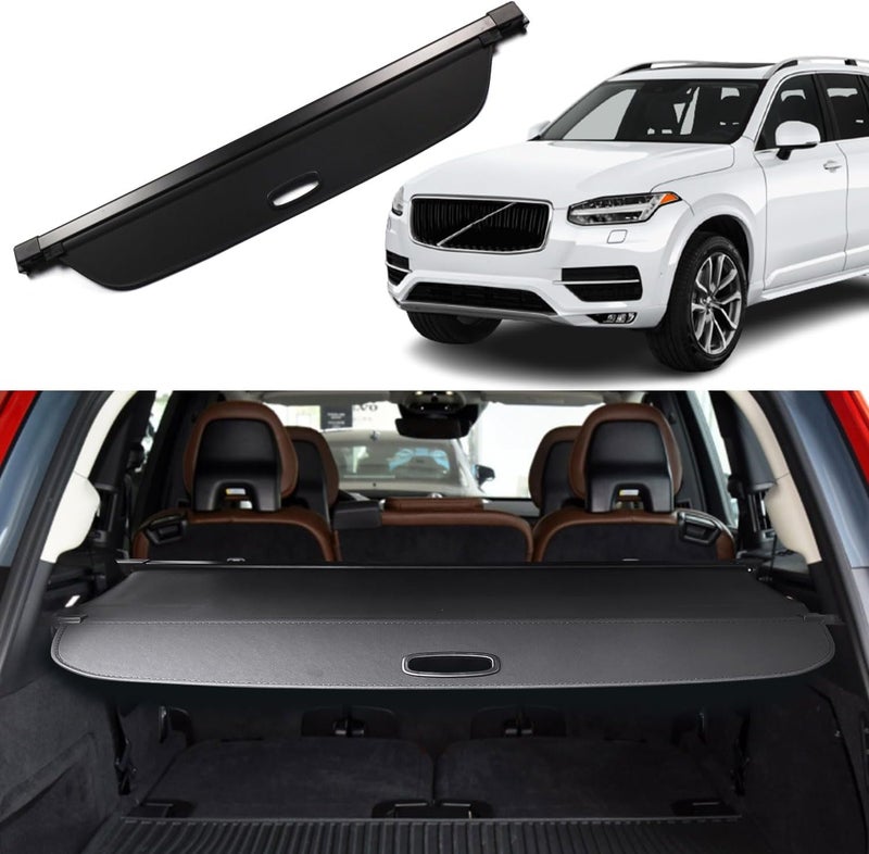 Liizoo Cargo Cover for Volvo XC90 (2016-2022) - Black Manual Trunk Cover - Image 1