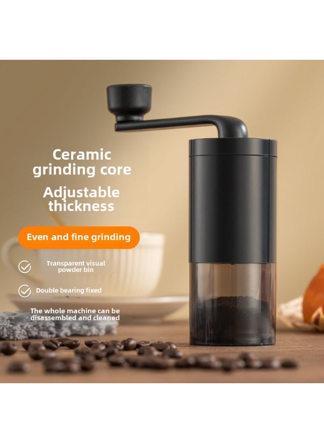 NIBEMINENT Compact Electric Coffee Grinder Stainless SteelHand Coffee Mill-Black Hand Coffee Mill-Black 