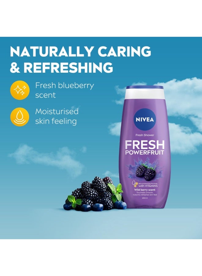 Nivea جل استحمام بالليمون العشبي والزيت، 250 مل + جل استحمام فريش باورفروت 250 مل + جل استحمام فرانجيباني والزيت، 250 مل - Image 2
