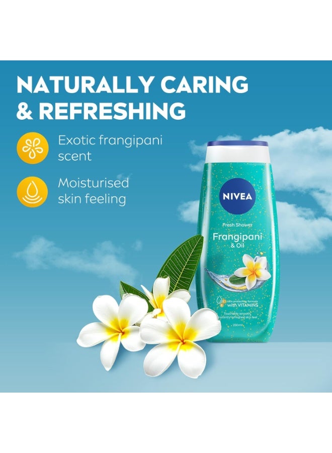 Nivea جل استحمام بالليمون العشبي والزيت، 250 مل + جل استحمام فريش باورفروت 250 مل + جل استحمام فرانجيباني والزيت، 250 مل - Image 3