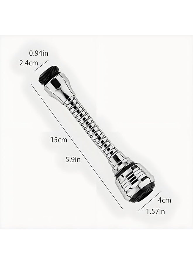 TrendSavy Kitchen Faucet Extension Anti Splash, 360° Rotating Tap Extender, Universal Sink Sprayer for Vegetable Washing & Water Saving - Image 2