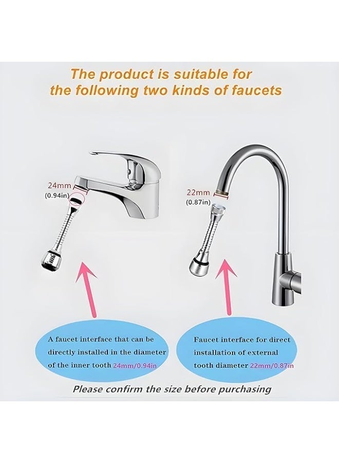 TrendSavy Kitchen Faucet Extension Anti Splash, 360° Rotating Tap Extender, Universal Sink Sprayer for Vegetable Washing & Water Saving - Image 4