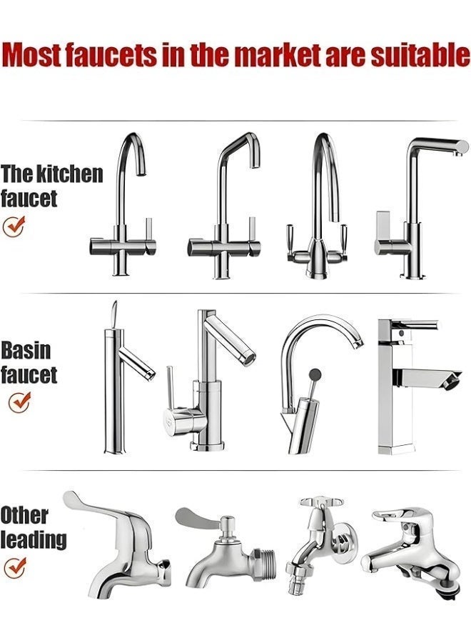 TrendSavy Kitchen Faucet Extension Anti Splash, 360° Rotating Tap Extender, Universal Sink Sprayer for Vegetable Washing & Water Saving - Image 5
