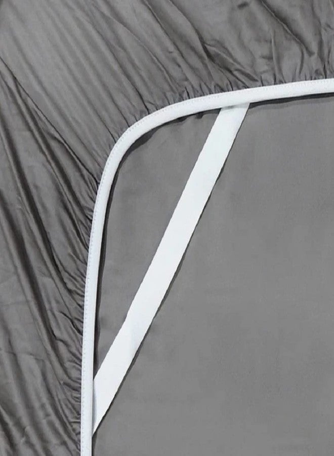 Royal Bedding ملاءة سرير رويال بيدينج، مصنوعة من مزيج من الفسكوز المصنوع من الخيزران والقطن، ناعمة كالحرير، 60% فسكوز من الخيزران و40% قطن، مقاس توين إكس إل، لون أزرق - Image 5