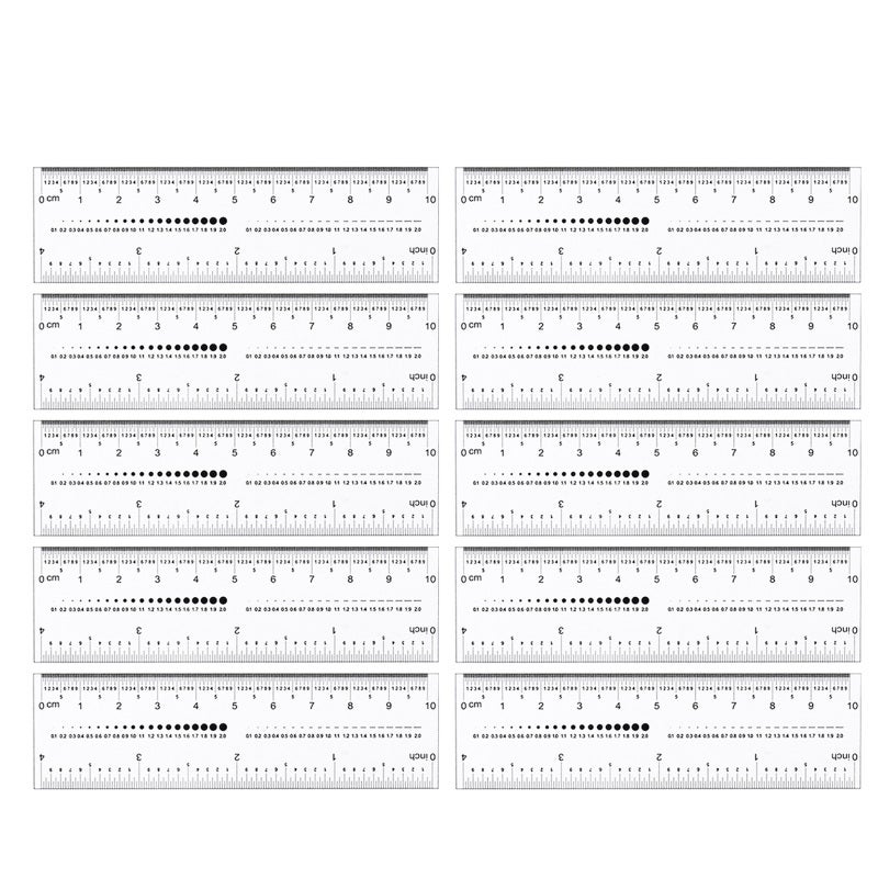 Transparent PVC Soft Ruler - Clear Easy-To-Use Scale Dual Inch Centimeter Markings Fake Nails Measuring Ruler for Nail Art Professionals & DIY Enthusiasts - Image 1