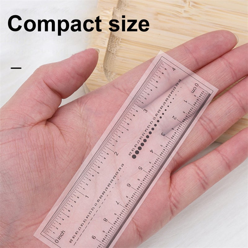 Transparent PVC Soft Ruler - Clear Easy-To-Use Scale Dual Inch Centimeter Markings Fake Nails Measuring Ruler for Nail Art Professionals & DIY Enthusiasts - Image 2