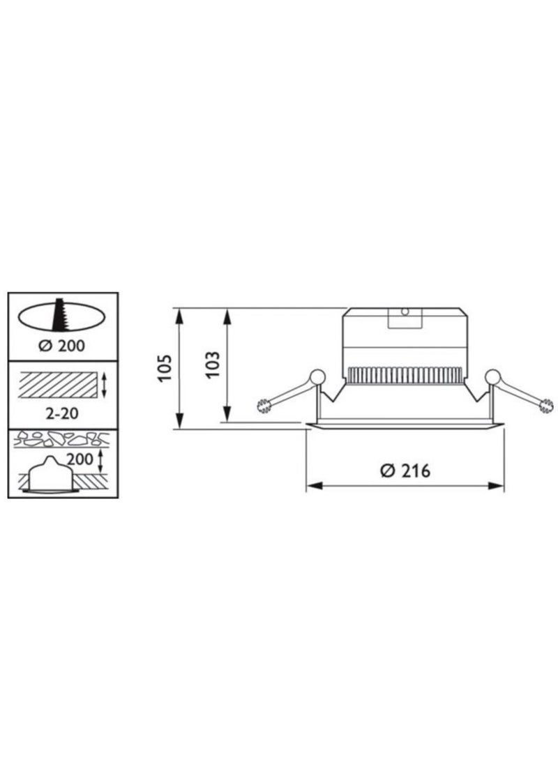 Generic - CoreLine Downlight 19W 2200lm 3000K DN140B LED20S/830 PSU C PI6 (Warm White) - Image 1