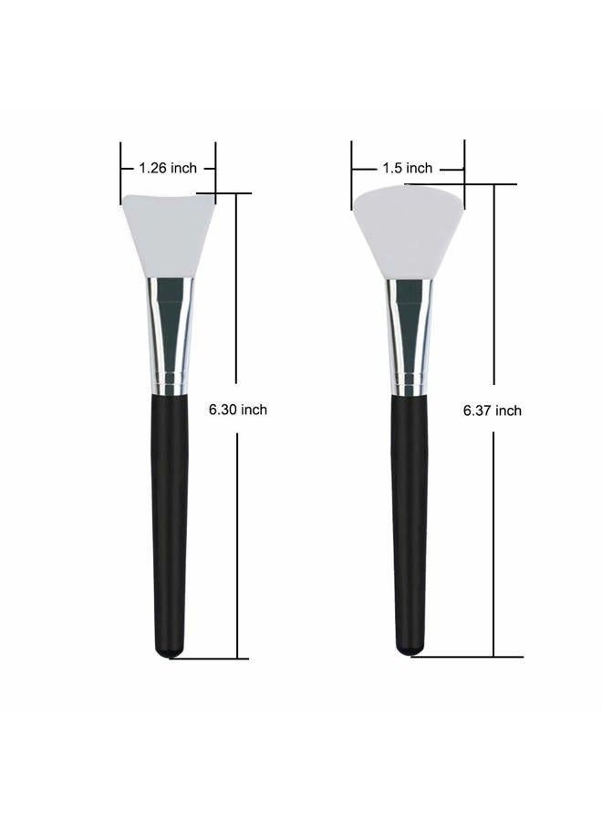 LORMAY فرشاة سيليكون للوجه 2 قطعة لتطبيق قناع الطين، قناع الطين، DIY، قناع النمذجة، لوشن الجسم، وكريم BB CC - Image 3