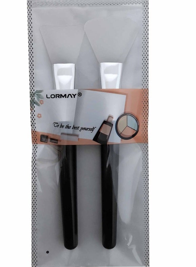 LORMAY فرشاة سيليكون للوجه 2 قطعة لتطبيق قناع الطين، قناع الطين، DIY، قناع النمذجة، لوشن الجسم، وكريم BB CC - Image 1