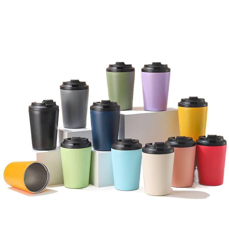 350 ml Stainless Steel Coffee Mug in Stainless Steel with Ceramic Lining Yellow finish , for School Days - Image 4