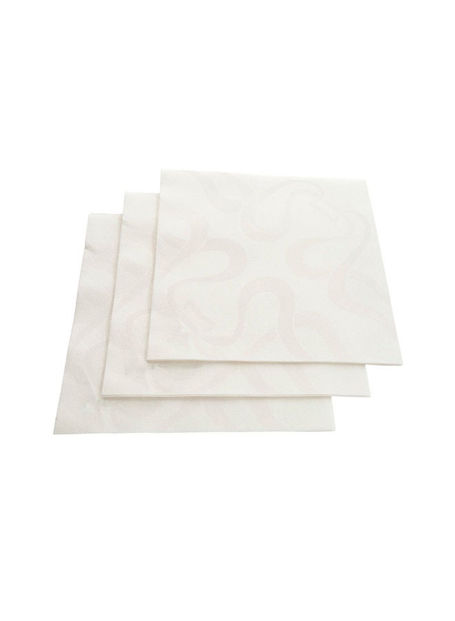 Restaurantware Luxenap 15.75 Inch Disposable Napkins, 600 Soft Linen Like Napkins - Absorbent, Air Laid, White With Vintage Pattern Paper Cloth Like Napkins, Pre-folded, For Dinner Party Guests  - Image 5