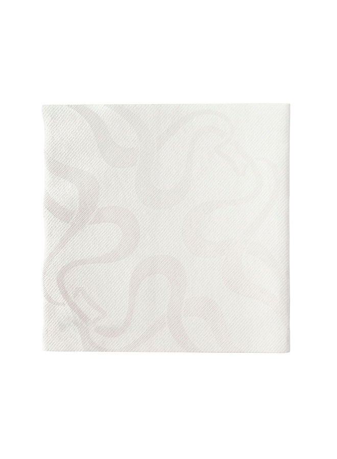 Restaurantware Luxenap 15.75 Inch Disposable Napkins, 600 Soft Linen Like Napkins - Absorbent, Air Laid, White With Vintage Pattern Paper Cloth Like Napkins, Pre-folded, For Dinner Party Guests  - Image 4