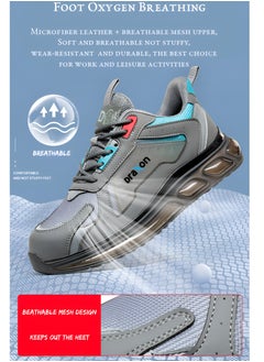 Draxon Draxon Fasion Safety Shoes for Men Women CE Standard Steel Toe and Midsole Work Lightweight Anti-Puncture Industry Construction Sneakers(DX-55)  - Image 2