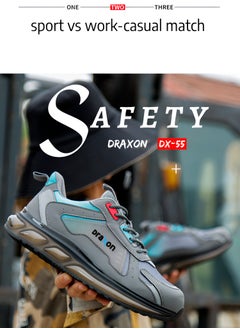 Draxon Draxon Fasion Safety Shoes for Men Women CE Standard Steel Toe and Midsole Work Lightweight Anti-Puncture Industry Construction Sneakers(DX-55)  - Image 3