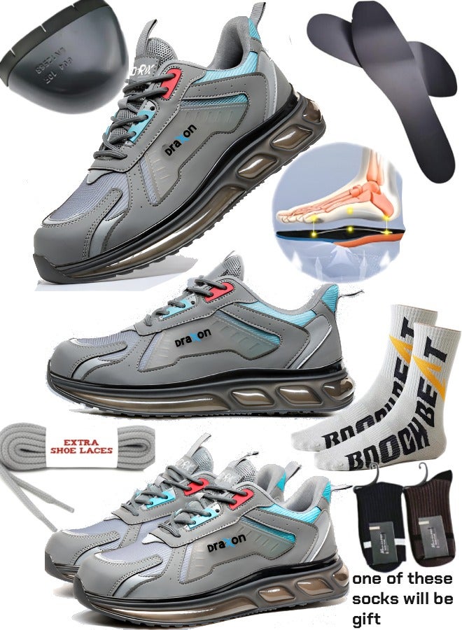 دراكسون أحذية أمان عصرية دراكسون للرجال والنساء بمعيار CE مع مقدمة فولاذية ونعل أوسط خفيف الوزن ومضاد للثقب، مناسبة لأعمال البناء(DX-55) - Image 1